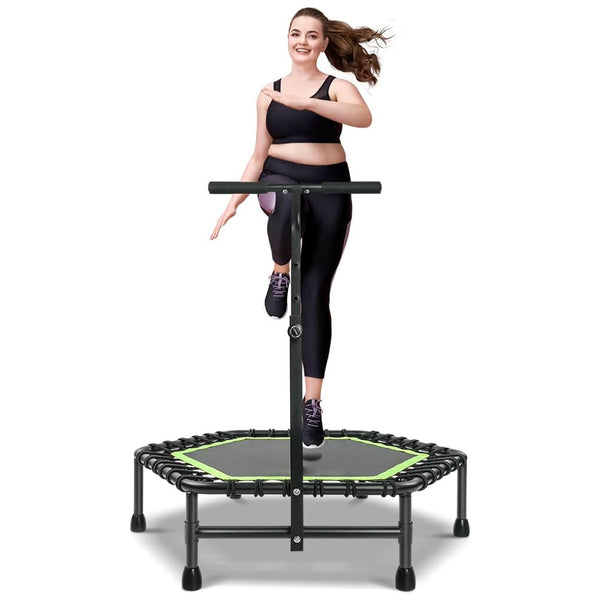 Daolar Rebounder-Trampolin für Erwachsene, leises Mini-Trampolin für Indoor-Übungen, Fitness-Trampolin, Bungee-Rebounder, Workout, maximale Belastung 150 kg